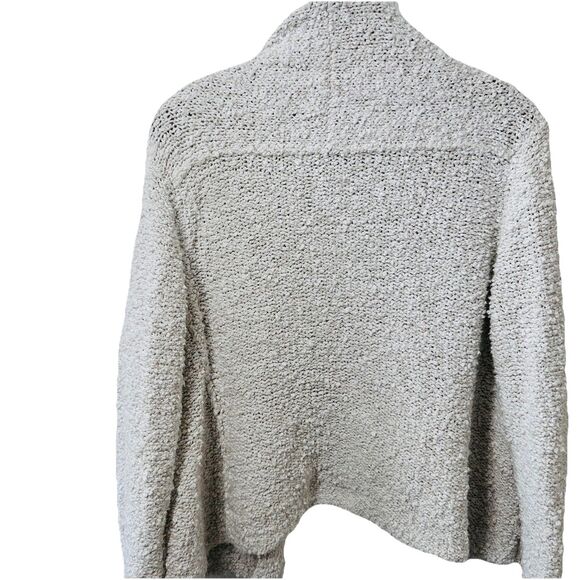 EILEEN FISHER Textured Cotton open front cardigan nubby knit shawl Casual SZ L - Picture 6 of 7